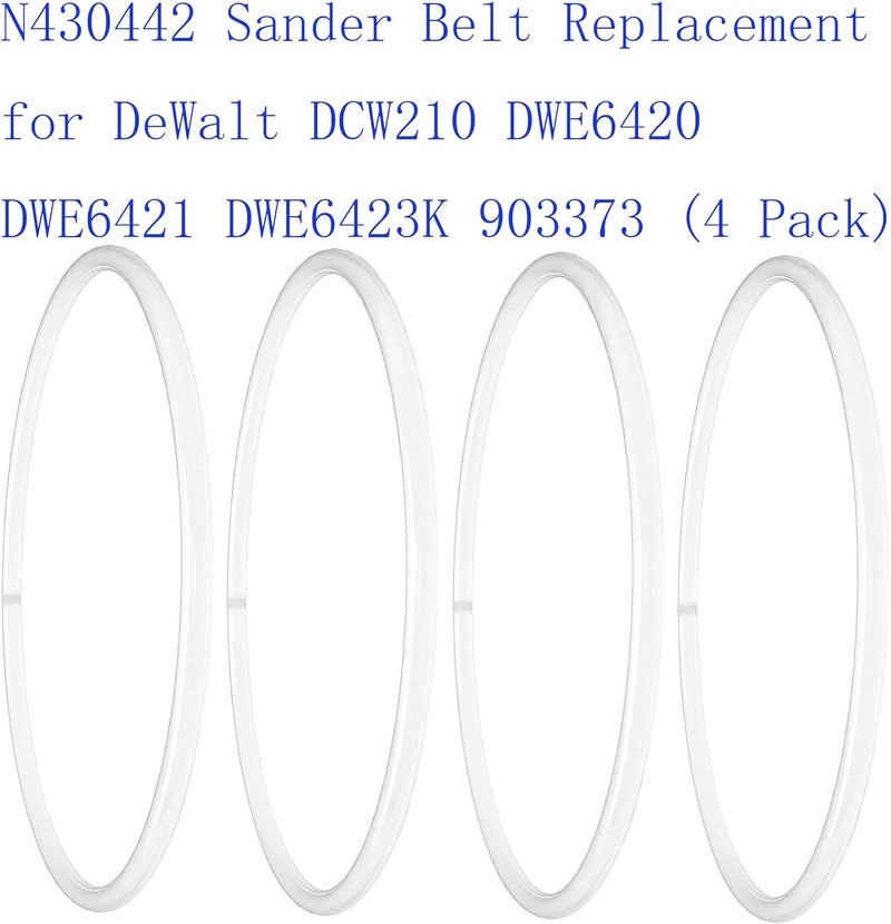 VIGORVIL N430442 Sander Belt Replacement for DeWalt DCW210 DWE6420 DWE6421 DWE6423K 903373 (4 Pack) - Image 3